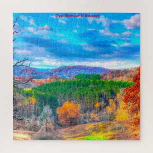 Waldszene Wisconsin. Puzzle