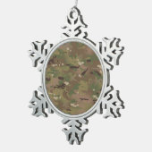 Waldtarnung I Schneeflocken Zinn-Ornament (Rechts)