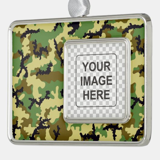 Waldtarnung Rahmen-Ornament Silber (Links)