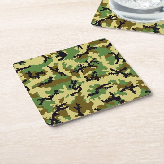 Waldtarnung Rechteckiger Pappuntersetzer (angewinkelt)