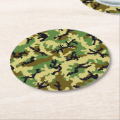 Waldtarnung Runder Pappuntersetzer (Angewinkelt)