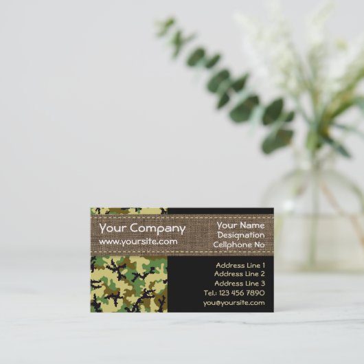 Waldtarnung Visitenkarte (Stehend Vorderseite)