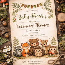 Waldthema - Süße Waldtiere Baby Shower