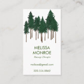 Waldtherapie Pinienbäume Visitenkarte (Rückseite)