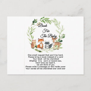 Waldtier Baby Shower Babybuch Postkarte
