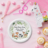 Waldtier Baby Shower Design Pappteller (Party)