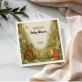 Waldtier-Baby-Shower-Servietten Rustikaler Wald  Serviette