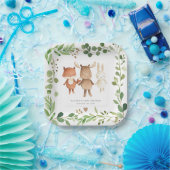 Waldtier-Babyparty-Papierplatten Pappteller (Party)