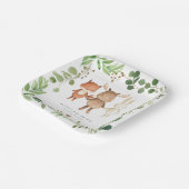 Waldtier-Babyparty-Papierplatten Pappteller (Gewinkelt)
