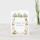 Waldtier-Babyshower-Dankeskarten Dankeskarte (Vorderseite)