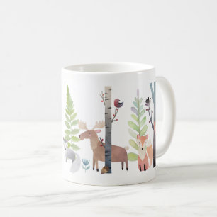Waldtier-Baum-Vogel-Grün-WaldTassen Kaffeetasse