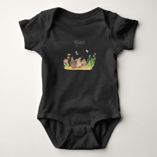 Waldtier Bear Blume Name Kian Baby Strampler