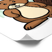Waldtier Biber Poster (Ecke)