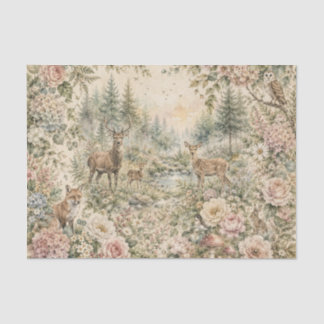 Waldtier Blumen Cottagecore Botanik Seidenpapier