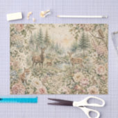 Waldtier Blumen Cottagecore Botanik Seidenpapier (Handwerk)