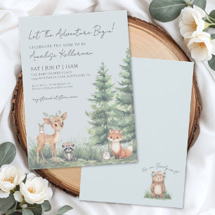 Waldtier Boho Woodland-Baby-Party Einladung