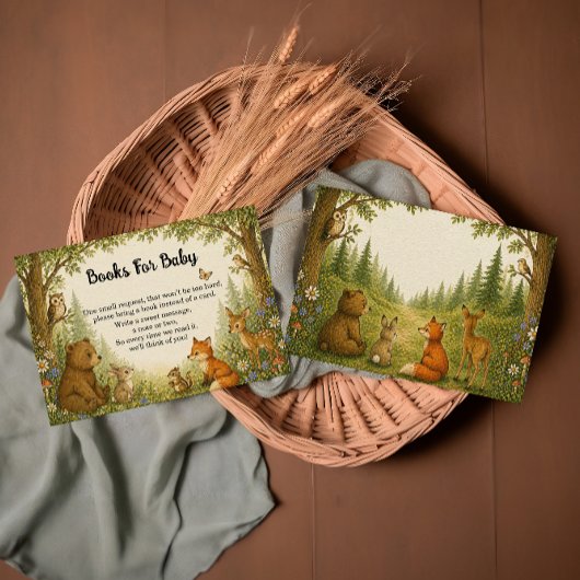 Waldtier-Bücher für Babys Begleitkarte