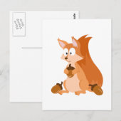 Waldtier-Eichhörnchen Postkarte (Vorne/Hinten)