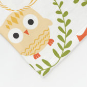 Waldtier-Eulen-Gewohnheit scherzt Foto-Decke Fleecedecke (Ecke)