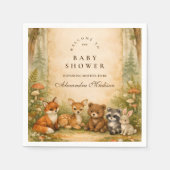 Waldtier-Freunde-Baby-Shower Serviette (Vorderseite)