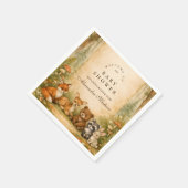 Waldtier-Freunde-Baby-Shower Serviette (Ecke)
