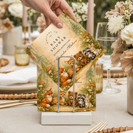Waldtier-Freunde-Baby-Shower Serviette