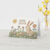 Waldtier-Freunde-Osterkarte Karte (Gelbe Blume)