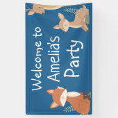 Waldtier-Geburtstags- Begrüßungsbanner Banner (Vertikal)