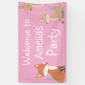 Waldtier-Geburtstags-Party-Willkommensbanner Banner (Vertikal)