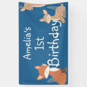 Waldtier-Geburtstagsbanner Banner (Vertikal)