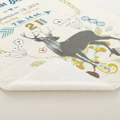 Waldtier Kinderzimmer Hirsch Leaf Blumenmuster Bir Sherpadecke (3/4)