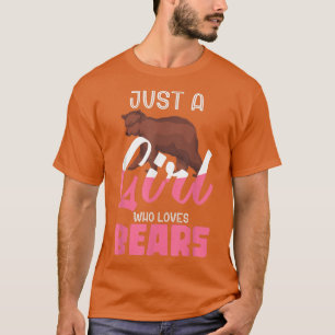 Waldtier Lover Brown Bear Girls Bear T-Shirt