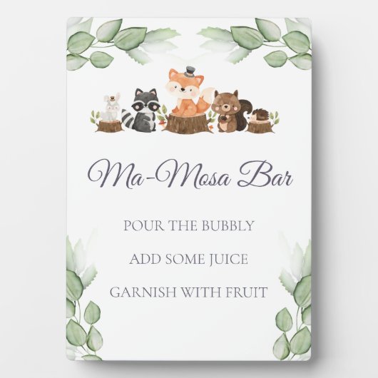 Waldtier ma-mosa Bar tabletop aasel Fotoplatte (Vorderseite)