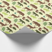 Waldtier-Muster Geschenkpapier (Ecke)