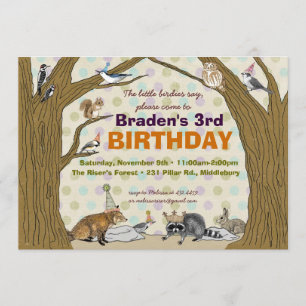 Waldtier-Party Einladung