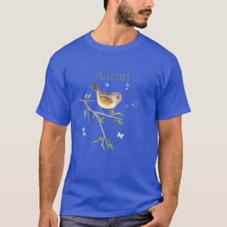 Waldtier Vogelname Aaron Familie T-Shirt