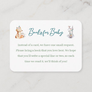 Waldtier Wald Baby Shower Buchanfrage Begleitkarte