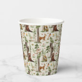 Waldtier-Wald-Wild-Pattern-Babyparty Pappbecher (Rückseite)