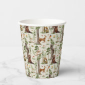 Waldtier-Wald-Wild-Pattern-Babyparty Pappbecher (Vorderseite)