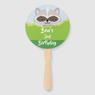 Waldtier-Waschbär-Handfan Fächer