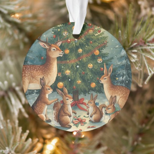 Waldtier-Weihnachtsszene Ornament (Baum)