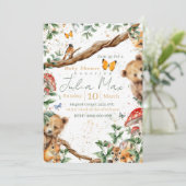 Waldtierabenteuer 2 Rückenbeschwörungen Einladung (Stehend Vorderseite)