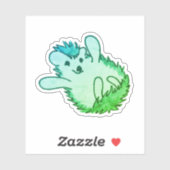 Waldtierart Grün Adorable Happy Igel Aufkleber (Blatt)