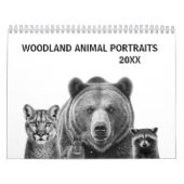 Waldtierart Moderner Bär Deer Wolf Fox Kalender (Titelbild)