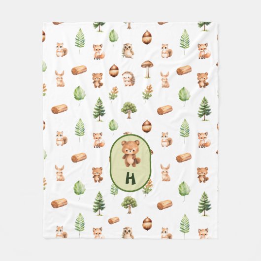 Waldtierbestände Niedliches Wald Fleecedecke (Vorderseite)