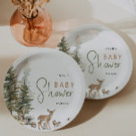 Waldtierdusche Pappteller<br><div class="desc">Die Teller unserer Waldwaldtiere sind perfekt für ein niedliches und skurriles Fest. Mit einem Thema zum Thema Wald in Aquarelltönen mit bezaubernden Kreaturen wie Fuchs, Hase und Hirsch ist es ideal für eine geschlechtsneutrale Dusche. Dieses böhmisch inspirierte Design Set eine süße und einfache Szene mit einer natürlichen Landschaft von grünen...</div>