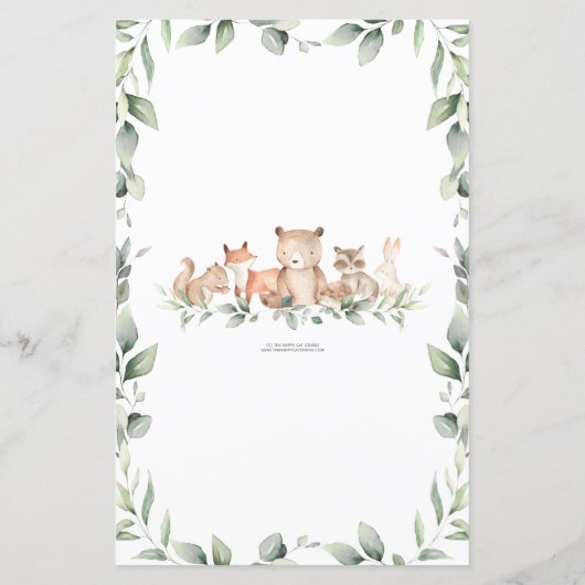 Waldtierdusche über oder unter dem Spiel (Rückseite)