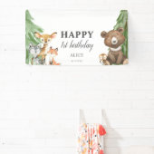 Waldtiere 1. Geburtstag Banner (InSitu)