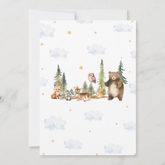 Waldtiere 2. Geburtstag Einladung (Rückseite)