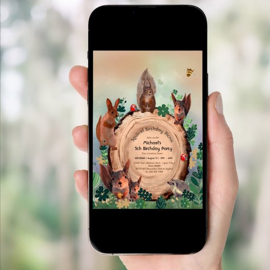 Waldtiere 5. Geburtstag Einladung